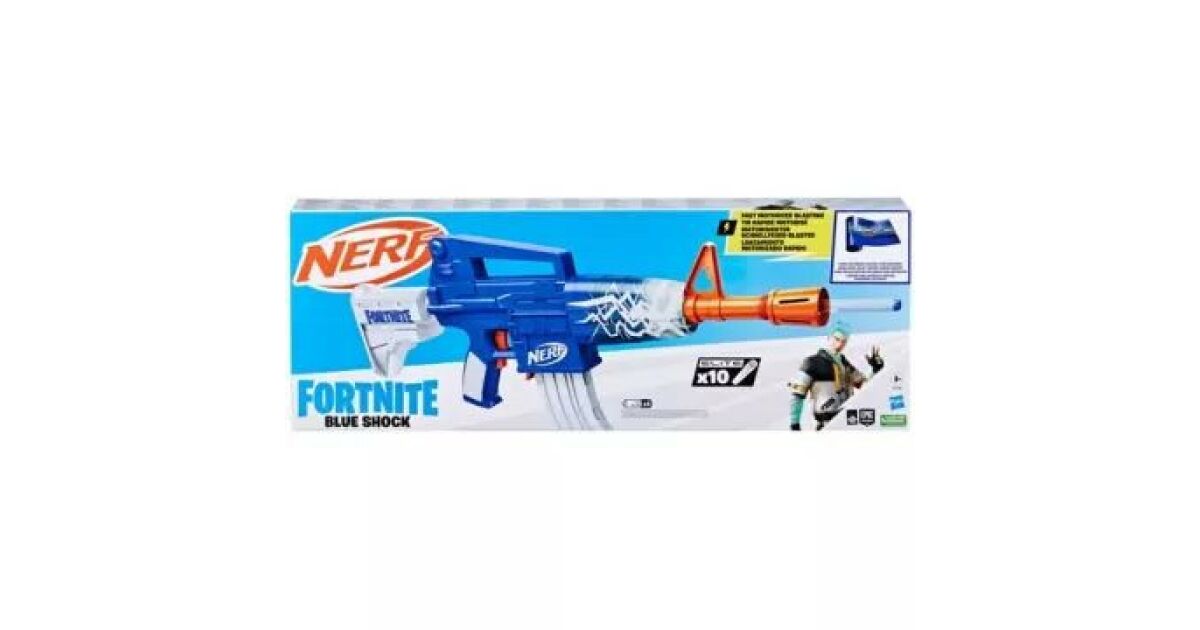 Nerf Fortnite Blue Shock Szivacslövő - Motoros | Pepita.hu