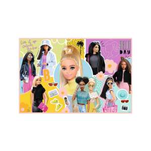 Fertiges 300-teiliges Barbie-Puzzle von Trefl, mit einer Collage verschiedener Barbie-Puppen in verschiedenen Outfits - Puzzle