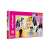 Puzzle Barbie cu 300 de piese de la Trefl, prezentând un colaj cu diverse păpuși Barbie în diverse ținute