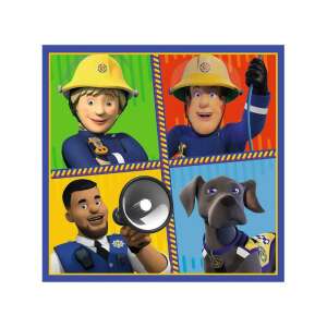 Feuerwehrmann Sam 3 in 1 Puzzle, 50 Teile, mit Sam, Elvis, Penny und Stationsleiter Steele - Trefl Puzzle