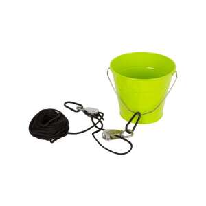 Grüner Metalleimer mit Rolle und Seil, Marke Small foot - Strandspielzeug