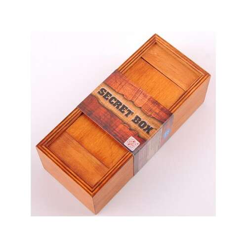 Logikai titkos doboz (narancs) fa puzzle doboz