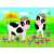 Galt 4 Puzzles in a Box Farm puzzle set, featuring 4 farm animal puzzles with 4, 6, 8, and 12 pieces, cow puzzle