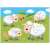 Galt 4 Puzzles in a Box Farm puzzle set, featuring 4 farm animal puzzles with 4, 6, 8, and 12 pieces, sheep puzzle