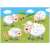 Galt 4 Puzzles in a Box Farm puzzle set, featuring 4 farm animal puzzles with 4, 6, 8, and 12 pieces, sheep puzzle
