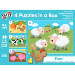 Set 4 puzzle-uri Animale de la ferma - 12 piese 103137596