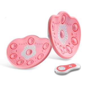 Pink breast massager with remote control, 4 modes, 3 intensity levels, 400mAh battery - Facial care device