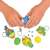 Galt Beady Keyrings craft kit, child making a keychain with foam beads