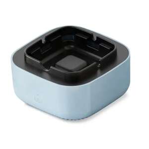 Electric Ashtray with Direct Suction, Anti-melt Epoxy Resin, Air Purifier, Deodorizer, Incense Burner, for Home, Office, Car, 1200 mAh Battery, Light Blue