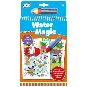 Galt Water Magic Pets coloring book with reusable water pen, reveal hidden pictures, 6 pages, for ages 3+ - Galt