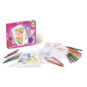 Sada na farbenie MAPED CREATIV Aqua Art Barbie, dizajn morskej panny, jednorožca, princeznej, víly, 5 listov, 18 akvarelových ceruziek, 1 štetec - Maped