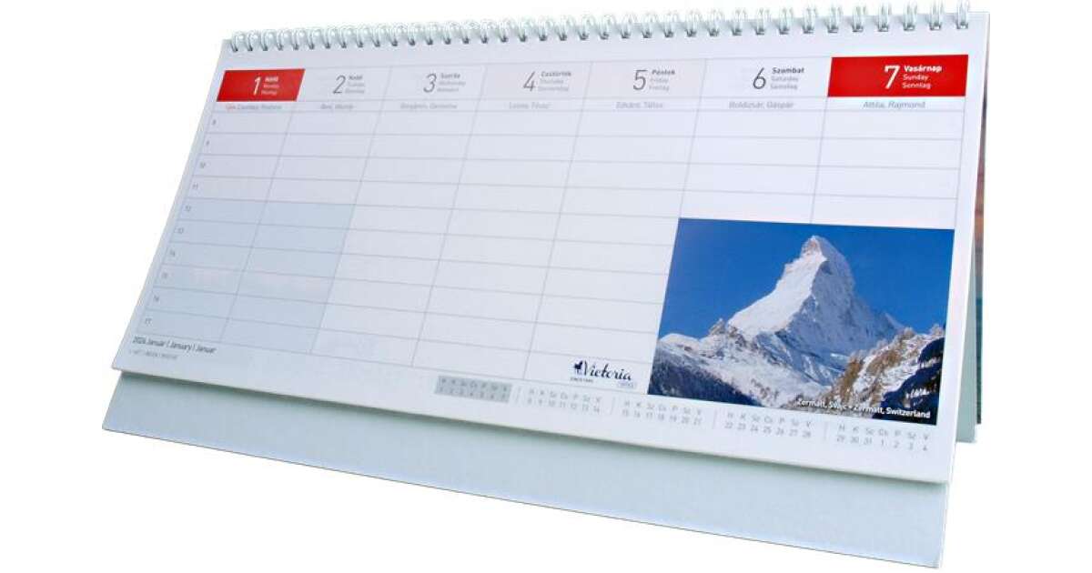 VICTORIA OFFICE Naptár, asztali, álló, VICTORIA OFFICE "Európa Csodái