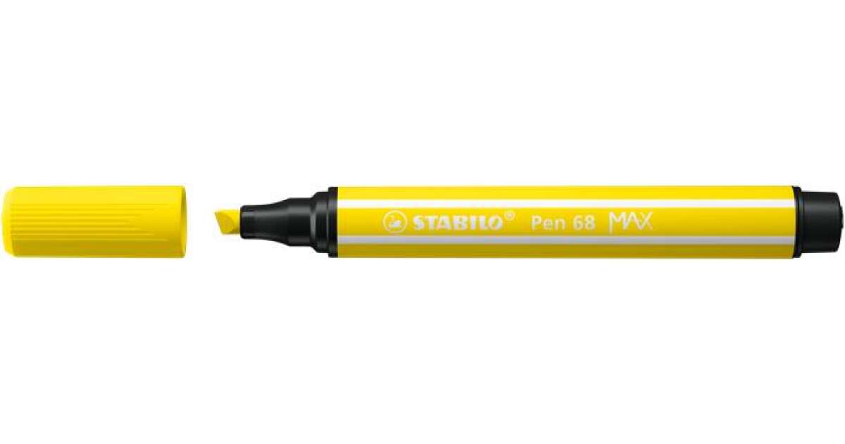 STABILO Stainless steel pencil sharpener, 1-5 mm, cut tip, STABILO "Pen  68 MAX", lemon yellow