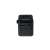 Verbatim Universal Travel Adapter, black, side view, showing the USB-C and USB-A ports