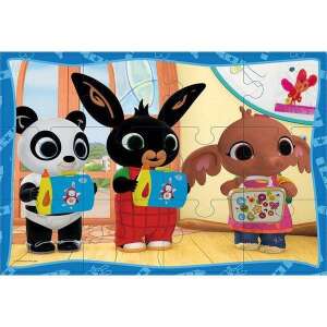 Lisciani Bing Maxi Puzzle 2x12 dielikov, s Bingom, Flopom, Pandom a Sulou v triede - Puzzle
