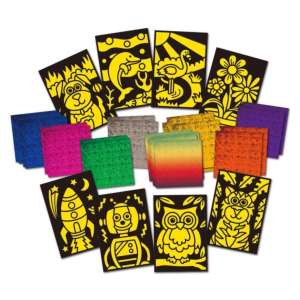 Set de artizanat Galt Fab Foil Art, creează 8 imagini distractive cu folie, set de 8 imagini și 25 foi de folie