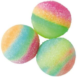 Rainbow colored bouncy balls made with Galt kit - Galt