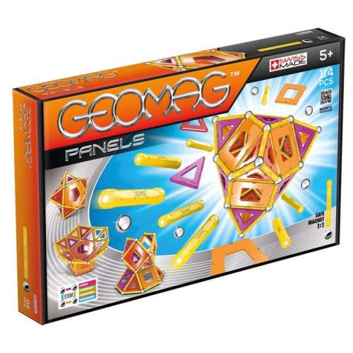 Jucarie de constructie magnetica Geomag Panels 114 piese