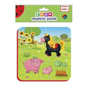 Roter Kafer Magnetic Puzzle - Farm Animals, 16 pieces - Puzzle