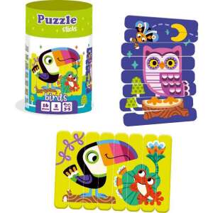 Roter Kafer Vögel 16-teiliges Puzzle-Sticks, mit einem Tukan und einem Frosch, einer Eule und einer Biene sowie einem Halbmond - Puzzle & Rätsel