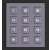 Hikvision DS-KD-KP Tastatur für Intercom-System, schwarz und grau, 12 Tasten