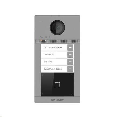 Hikvision DS-KV8413-WME1 zewnętrzny wideodomofon, kamera 2MP, rozdzielczość 1920 x 1080, noktowizor, czytnik kart Mifare, odporny na warunki atmosferyczne IP65