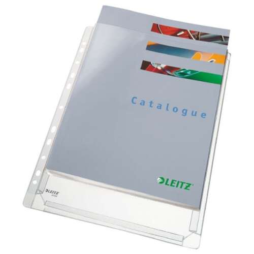 Leitz A4 clear document wallet, 20mm spine, for catalogues, technical drawings, and other large documents
