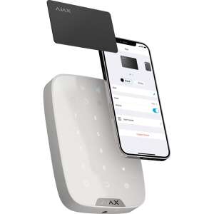 Ajax Pass WH közelítő kártya Keypad Plus-hoz, fehér, 10 db-os csomag, okostelefon applikációval - Ajax