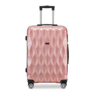 Valiză BeComfort L04-R-55, cu carcasă rigidă, rosegold, 55 cm - Modă și îmbrăcăminte