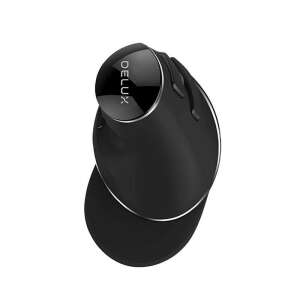 Delux M618PD vertical wireless mouse, black, ergonomic design, 4200 DPI - Delux Mouse