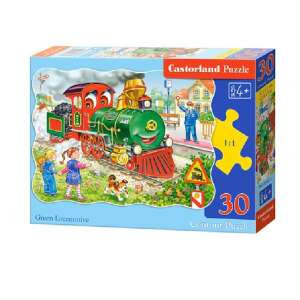 Castorland Puzzle 30 darabos Zöld Mozdony kirakó 4 éves kortól - Ramiz