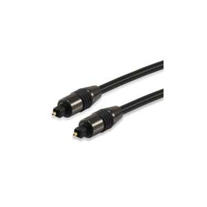 Equip Toslink optikai SPDIF kábel fekete 5m, a kábel ferde nézete - Equip