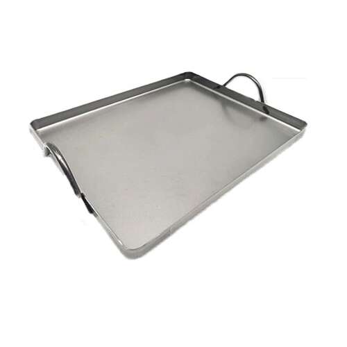 40x40cm-es rozsdamentes acél tepsi fogantyúkkal