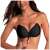 Woman wearing black push up bra with adjustable straps