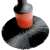 Xtrobb detailing brush for car cleaning, black and red, close-up of brush head