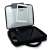 Port Designs COURCHEVEL CL 17.3" Laptoptasche, schwarz, Innenansicht mit Laptop und Tablet