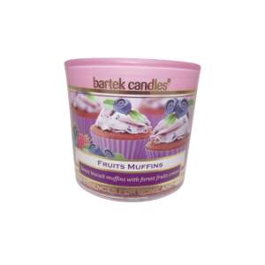 Bartek Candles Fruits Muffins illatgyertya, 75g, erdei gyümölcsös krém illat - Bartek Candles