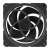 ARCTIC BioniX P120 A-RGB 120mm PC fan, front view, black