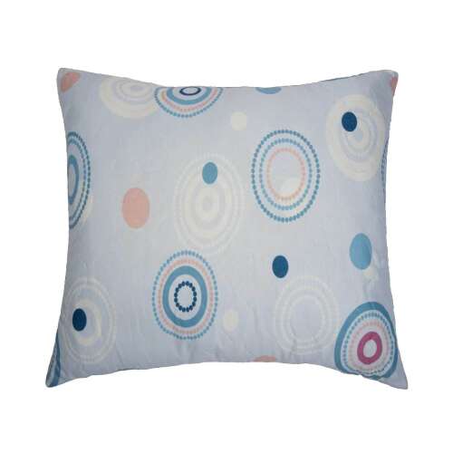 Circles Somnart 70x70 cm mikroszálas párna kék és rózsaszín kör mintával
