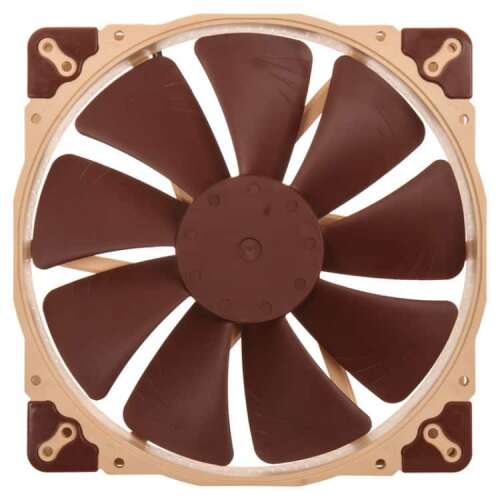 Noctua NF-A20 FLX 200mm PC ventilátor, barna, elülső nézet