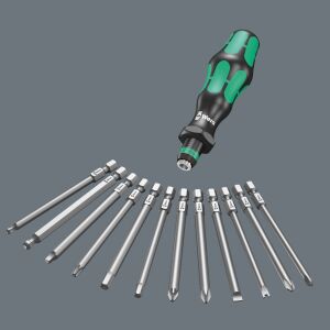 Wera Kraftform Kompakt 62 Bit Set with Screwdriver Handle and Assorted Bits - Tool
