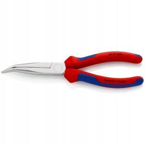 KNIPEX 26 25 200 Bent Nose Pliers, 200mm, chrome plated head - Knipex