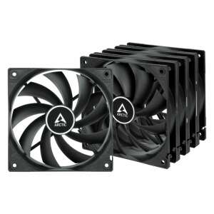 Ventilator de carcasă PC Arctic F12 negru, 120 mm, pachet de 5 - Ventilator de PC