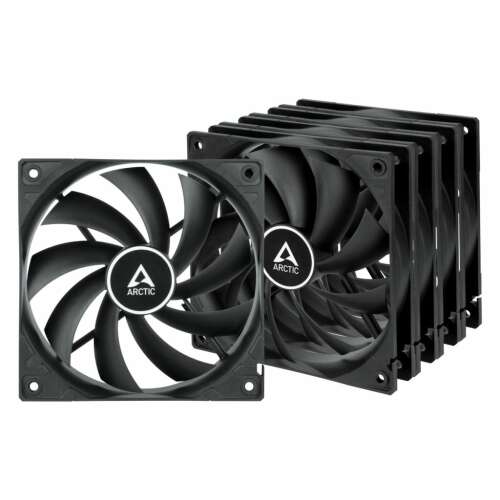 Ventilator de carcasă PC Arctic F12 negru, 120 mm, pachet de 5