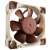 Noctua NF-A4x10 FLX 5V 4cm prémium PC ventilátor, barna és bézs színben, a ventilátor lapátok közeli képe