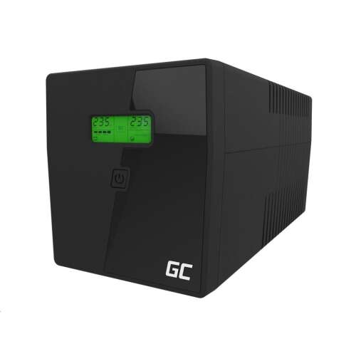Green Cell Power Proof 1000VA UPS elölnézet LCD kijelzővel - Szünetmentes tápegység
