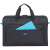 RivaCase Regent 8059 17.3 inch laptop bag, black, front view with laptop inside