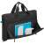 RivaCase Regent 8059 17.3 inch laptop bag, black, with laptop, phone, and charger inside