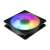 Cooler Master SickleFlow 140 ARGB 14cm PC ventilátor, oldalnézet, fekete keret, szivárványos RGB világítás