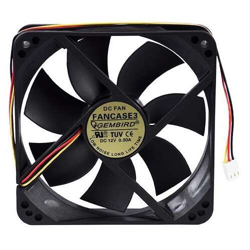 PC вентилатор Gembird FANCASE3/BALL 120x120x25mm, 12cm, сачмен лагер, 2500 RPM, 24,8 CFM, 25 dBA